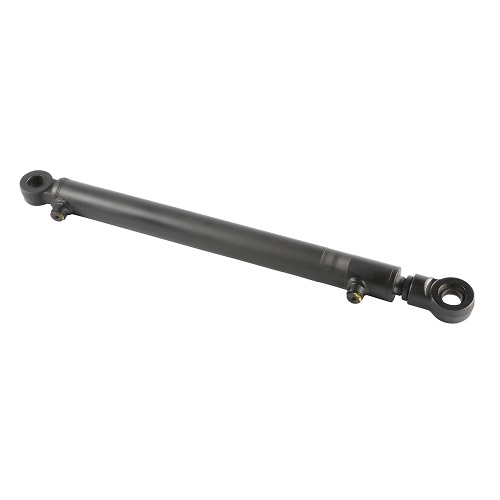 Double-acting hydraulic cylinder with dual ears