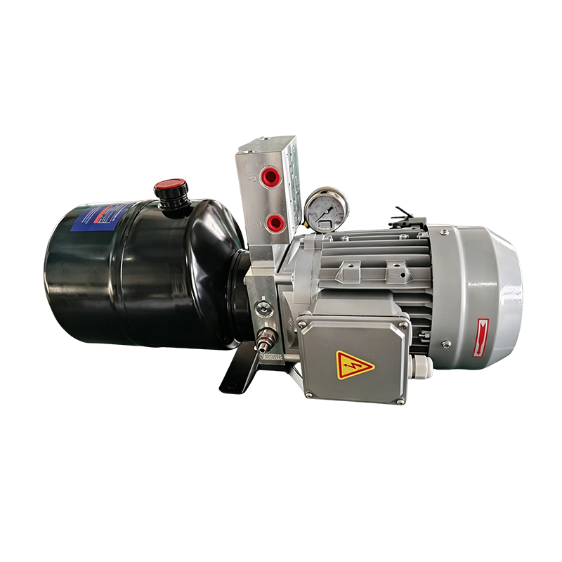 Hydraulic power unit with pressure gauge valve block