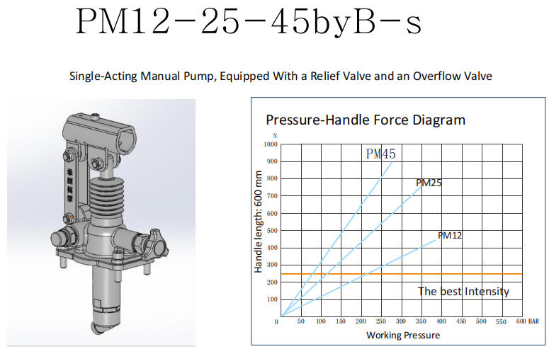 PM12-25-45byB-s Single-Acting Manual Pump
