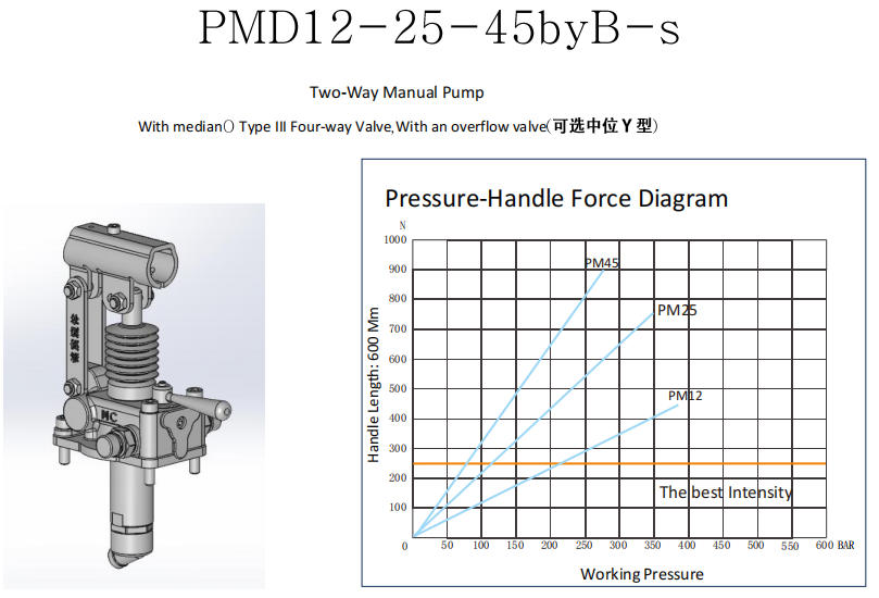 PMD12-25-45byB-s Two-Way Manual Pump