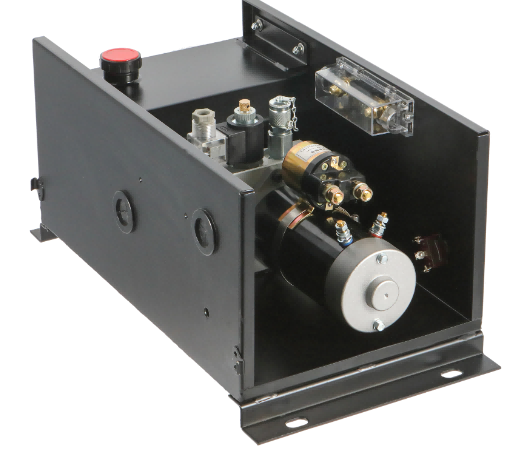 Vertical tailboard power unit